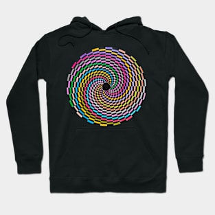 Handmade multicolor spiral mandala art Hoodie